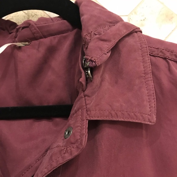 Free People Snap Down Cargo Jacket Removable Hood - Picture 7 of 7